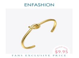 ENFASHION Whole Knot Cuff Bracelets Gold Colour Manchette Bangle Bracelet For Women Armband Fashion Jewellery Pulseiras B4286 Y1132114211884