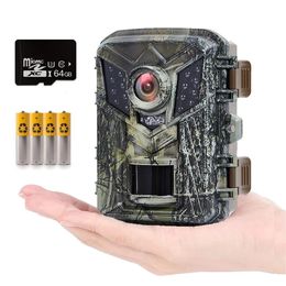 DL006 Mini Hunting Camera 16MP 1080P HD Wild Trail Infrared Night Vision Outdoor Motion Activated Trigger Scouting Po Traps 240422