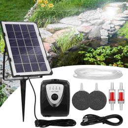 Pump Water Pump Air Solar Set Solar Pump Aerator Set Oxygenation Equipments For Aquarium Fish Tank Garden Pond 240426