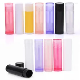 Storage Bottles 100PCS 5g/5ml Manual DIY Lipstick Refillable Lip Tubes Bottle Rotating Type Plastic Cosmetics Containers