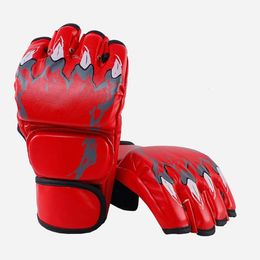 1 Pair Professional Boxing Guantes Fighting Punching Training Gloves PU Leather Exercise Mittens Thicken Competition Sandbags 240409