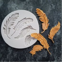 Moulds Feather Silicone Mould Kitchen Resin Baking Tool DIY Cake Fondant Moulds For Dessert Chocolate Lace Decoration Accessories
