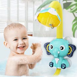Badespielzeug Baby Wasserspiel Elefant Model Wasserhahn Dusche Elektrische Wasserspray Spielzeug Schwimmen Badezimmer Baby Spielzeug für Kindergeschenke 240418