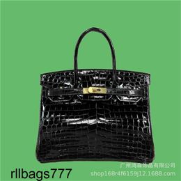 30 Platinum Luxurys Leather Handbag High Gloss Nile Crocodile Skin Womens Bag Fashion Trend Womens