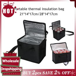 Bags Portable Lunch Cooler Folding Bags Insulation Picnic Ice Pack Thermal Bag Outdoor Beach Camping Drink Food Carrier Tableware