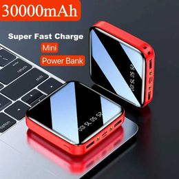 Cell Phone Power Banks New 30000mAh Mini Power Pack Super Fast Charger Portable External Battery Pack Digital Display Power Pack J240428