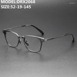Sunglasses Frames Brand Design Pure Titanium Men's Eyeglasses Frame Classic Square Fashion Glasses Women Myopia Eyewear Prescription Lenses