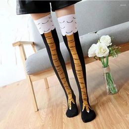 Women Socks Trendy With Knee Length Birthday Gifts Chicken Feet Funny Personalised Realistic Sports