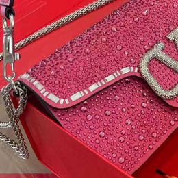 Design Bag Valentionz Crossbody Beach Small Handbags bag New Crystal Buckle Light bags small handbag crystals womens New square magnetic buckle Vanletioo bag w KYRS