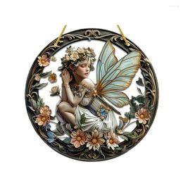 Decorative Figurines Arrival Acrylic Fairy Pendant Indoor Window Scene Decoration Flower 2D Disc Painting Car Home Art Decorations