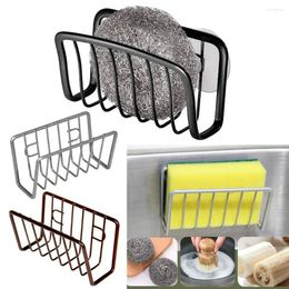 Kitchen Storage 1PC Iron Sink Sponge Rack Drain Shelf Stainless Steel Wire Ball Rag Organizer Holder