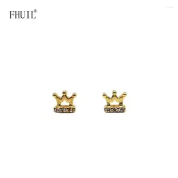 Stud Earrings Shining Sweet Earings For Women Body Decorations Charms Fashion Jewellery 2024 S925 Silver Needle Zircon Gold Colour