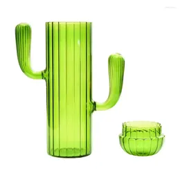 Storage Bottles Cactus Candy Jar Kitchen Shape Household Pantry Food Container Home Decoration Glass Coffee Holder For