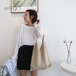 Shopping Bags Hand-knitted Woollen Bag 9 Colour Soft Portable Female Wool Open Sweater Harajuku 2024 Korean Fashion Handbags Messenger