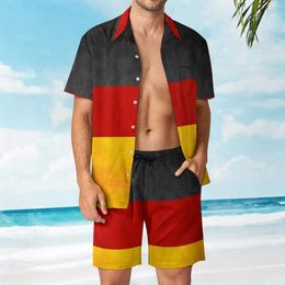 Men's Tracksuits Beach Suit Germany German Flag National Of 2 Pieces Coordinates High Quality Going Out Funny Graphic