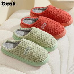 Slippers Women'S Plush Winter Thick Sole Anti Slip Warm Indoor Cotton Home Comfort Soft Floor