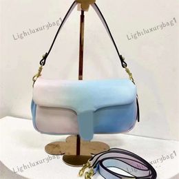 Tabby Pillow Bag Designer Soft Cloud Bag Fashion Candy Colour Shoulder CrossBody Bag Women Leather Luxury Tricolour gradient Handbag Classic Female Mobile Phone Bag