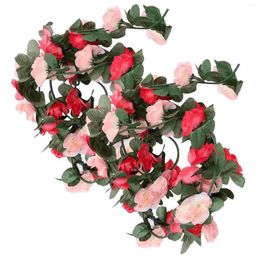 Decorative Flowers Realistic Artificial Peony Flower Garland Real Touch Silk Arch Vine