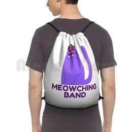 Backpack Meowching Band-#3 Drawstring Bag Riding Climbing Gym Meow Marching Band Shako High School