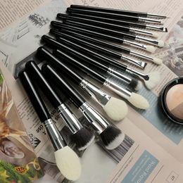 15PCS Makeup Brush Set Eyeshadow Blending Foundation Powder Eyebrow Brush Double Head Brush Beauty Make Up Kits 240418