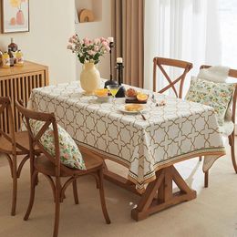 Table Cloth Waterproof Tablecloth Fabric Light Luxury And High-end Feeling Living Room Dining Cover