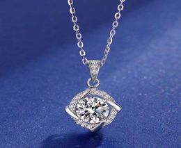 Other Trendy 1ctColor VVS1 Moissanite Windmill Pendant Necklace 925 Sterling Silver GRA Women Birthday GiftOther8547709