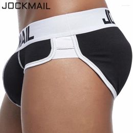 Underpants JOCKMAIL Brand Men Underwear Sexy Briefs Magic Bottom Hip Lifting Bulge Enhancing Gay Include Padded Push Up Cup Bra