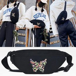 Waist Bags Pretty Butterfly Print Bag Large Capacity Chest Pack Unisex Handbag Multi-Functional HandBags Crossbody Shoulder Tote