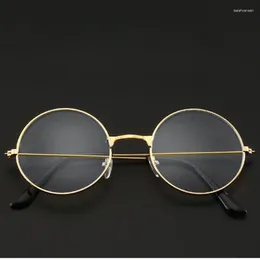 Sunglasses Frames Retro Round Blue Light Glasses For Men Brand Designer Metal Spectacles Frame Women Vintage Computer Eyewear Male