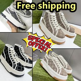 2024 Designer Tennis shoes canvas shoes Beige Blue Washed Jacquard Denim Women Shoes Ace Rubber Sole Embroidered 1977 Casual Sneakers high quality big size