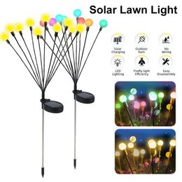 Garden Decorations 8/10LED Solar Light Outdoor Garden Decoration Landscape Lights Firework Firefly Lawn Lamps Country House Balcony Decor Lamp