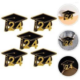 Brooches 5pcs Graduation Metal 2024 Cap Lapel Pin Clothes Brooch Pins For Suit Uniform