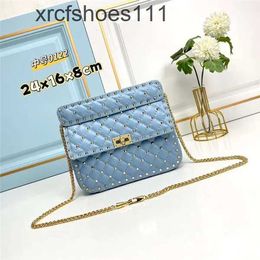 Style Shoulder Womens Vallentiiino Star Stud Rivet Crossbody Designer Small Square Casual Chain Buckle One Sheepskin Bag High-quality Bags Lock YER8