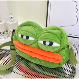 Evening Bags Single Shoulder Bag Crossbody The Green Cute Style 2024 Fashion Plush Hit Cartoon Frog Doll Trend