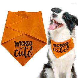 Dog Apparel Halloween Scarf Triangle Bibs For Puppy Washable Orange Pet Neckerchief Pets