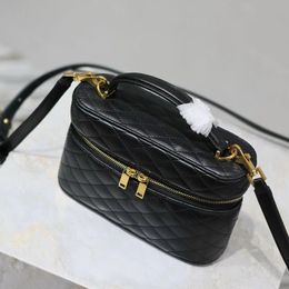 10A Mirror Quality Designer Black Shoulder Bag 18cm Mini Womens Real Leather Quilted Bags Luxury Handbags Lambskin Purse Crossbody Shoulder Strap Box Bag