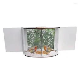 Other Bird Supplies Window Wild Feeder House Easy Fill Cups Sliding Feed Tray Pet Suction Cup For Garden Patio Yard