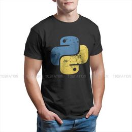 Men's T-Shirts Proud Python Developer Hipster Polyester TShirts Computer Software Programme Enginr Male Harajuku Tops T Shirt O Neck T240425