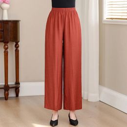 Women's Pants Summer High Waist Wide Leg Women 2024 Elegant Elastic Oversize Black Quality