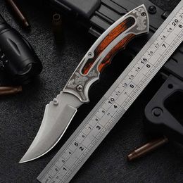 Portable Steel Folding Blade Knife for Men High Hardness Outdoor Survival Self Defence Military Tactical Pocket Knives Hunting