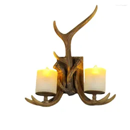 Wall Lamps American Country Antler Lamp Club Bar Cafe Retro Light Study Living Dining Room Balcony Vintage Decoration Branch Sconce