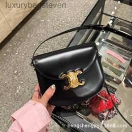 High Level Original Cellin Designer Bags New Round Saddle Bag Underarm Bag Shell Bag Shoulder Crossbody Bag Cowhide Bag with Small Bag with Brand Logo