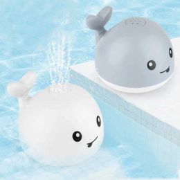 Baby Bath Toys Electric Cartoon Whale Flashing Ball Water Squirting Sprinkler Baby Bath Toy Automatic Squirting Water Baby Bath Toy