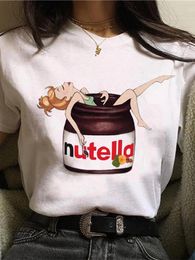 Print T Shirt Women 90s Harajuku Kawaii Fashion Tshirt Graphic Cute Cartoon Korean Style Top Tees Female 240417