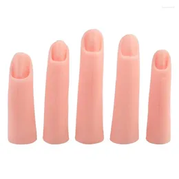 False Nails Practice Fingers For Acrylic Nail Silicone Finger Tool Model With Joints Bendable Fake Hand DIY Training