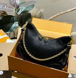 Designer Underarm Bag Luxury Genuine Leather Shoulder Bags Women Vintage Letter flower printing Handbag Fashion Crossbody Bag Half Moon Purse Chain Soho Wallet