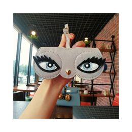 Sunglasses Cases Bags Ins Glasses Case Animal Cartoon Fashion Women Pu Leather Sun Box Eyeglass Cute Protection Eyewear Bag Drop Deli Dhiig