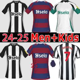 3xl 4xl Kids Kit 2024 Newcaslte Home Away Soccer Jerseys Bruno G. Joelinton Football 24 25 Shirts Anos Isak Nufc Uniteds Maximin Wilson