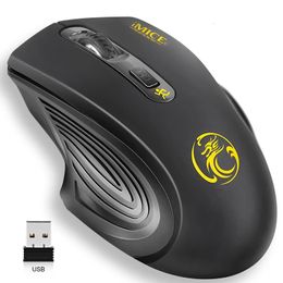 USB Wireless Mouse 2000DPI 20 Receiver Optical Computer 24GHz Ergonomic Mice For Laptop PC Sound Silent 240419