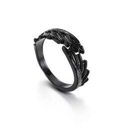 Wedding Rings 1pc Punk Vintage Angel Devil Wings Ring for Men Women Hip Hop Fine Male Rings Opening Ring Fashion Jewelry Gift